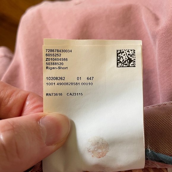 Hugo Boss Men's 'Rigan-Short' Salmon Pink Shorts, Size 34R x 2 - Picture 14 of 15